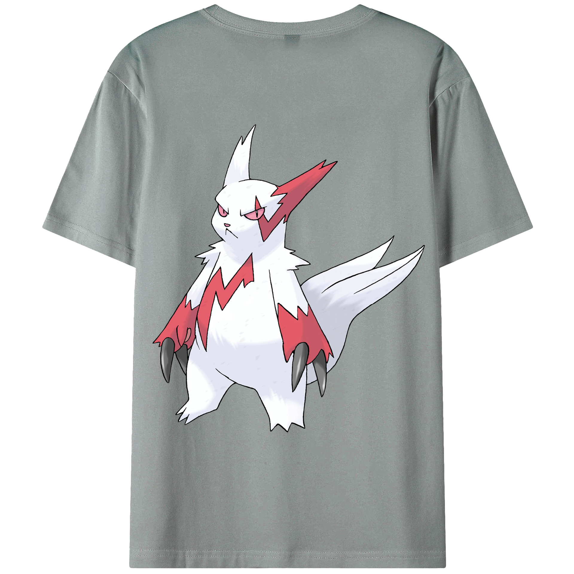 （画像用） ポケットモンスター Pokémon 綿100％ メンズ半袖Tシャツ（バックプリント） 通気性